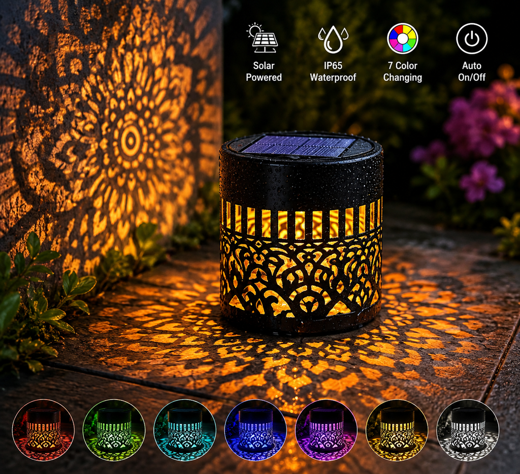 ☀️ Solar Mandala Fence Light