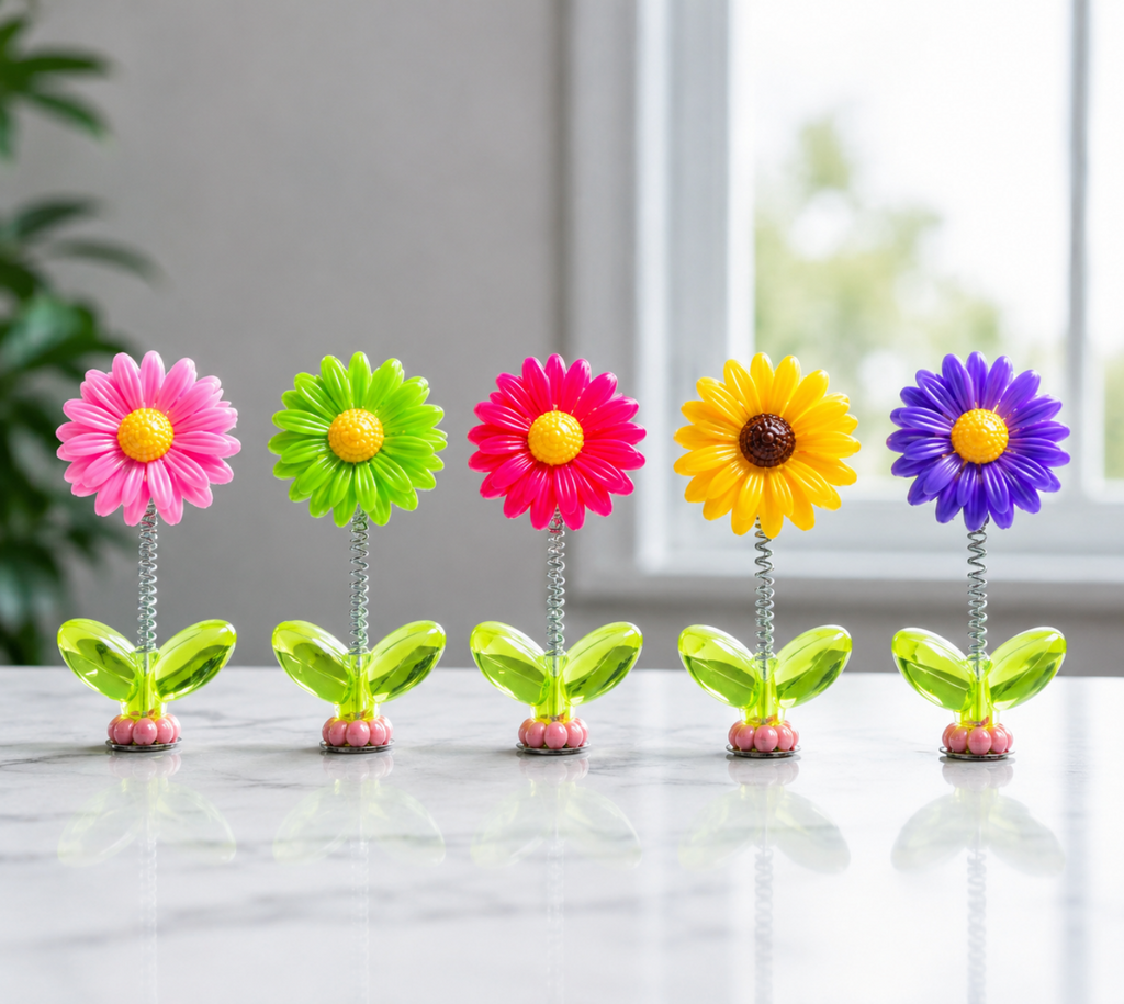 🌻 5PC Mini Colorful Sunflower Car Dashboard Decoration