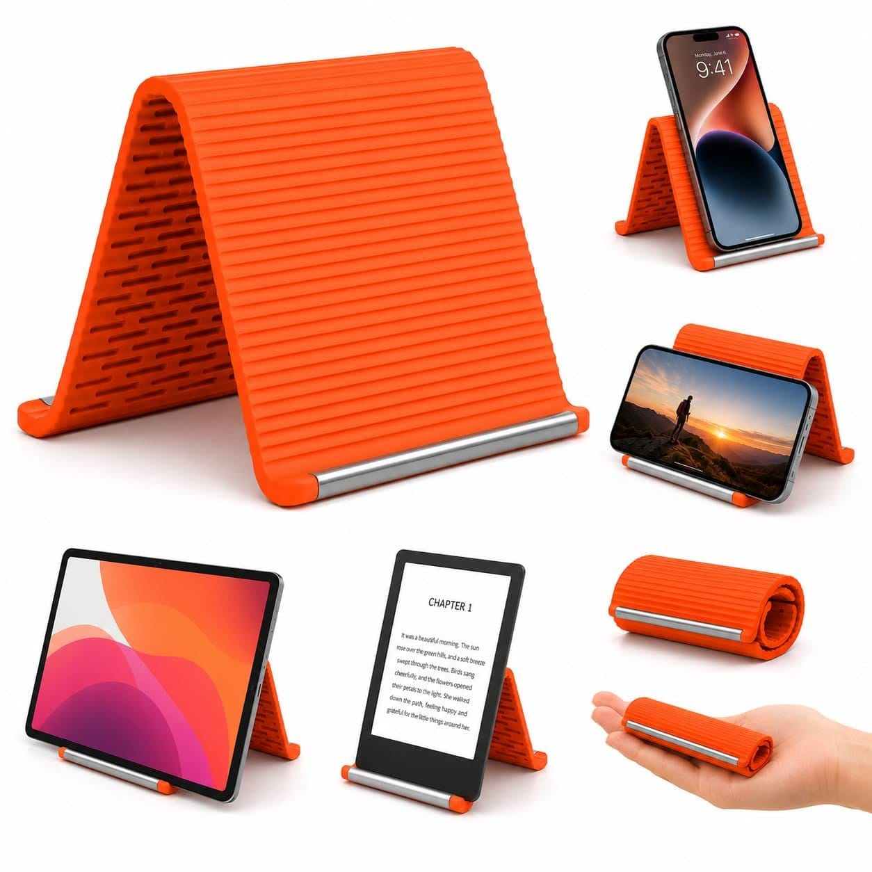 Foldable Silicone Mobile Stand | Ergonomic & Anti-Slip