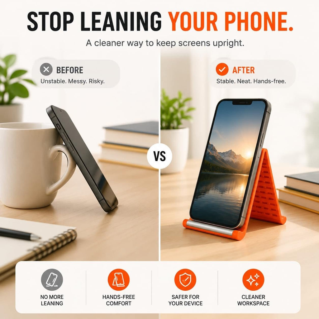 Foldable Silicone Mobile Stand | Ergonomic & Anti-Slip