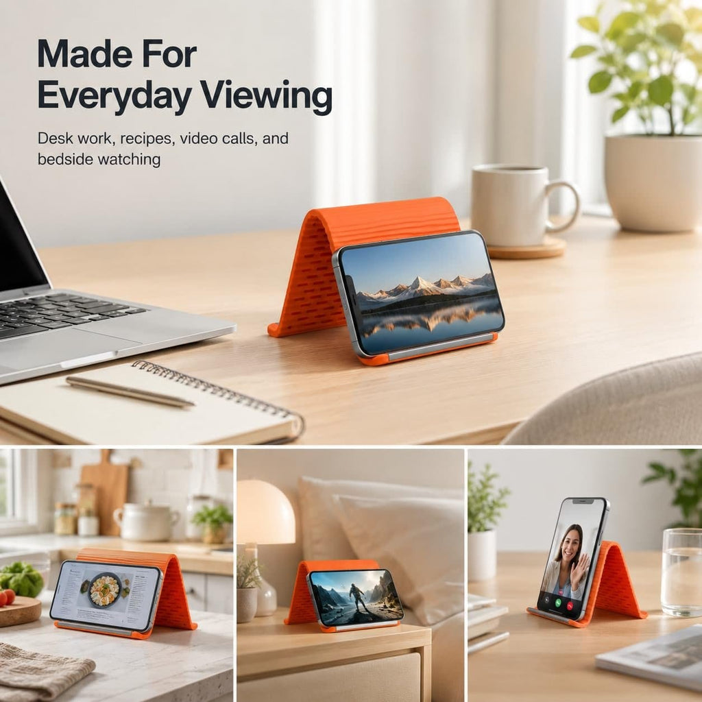 Foldable Silicone Mobile Stand | Ergonomic & Anti-Slip