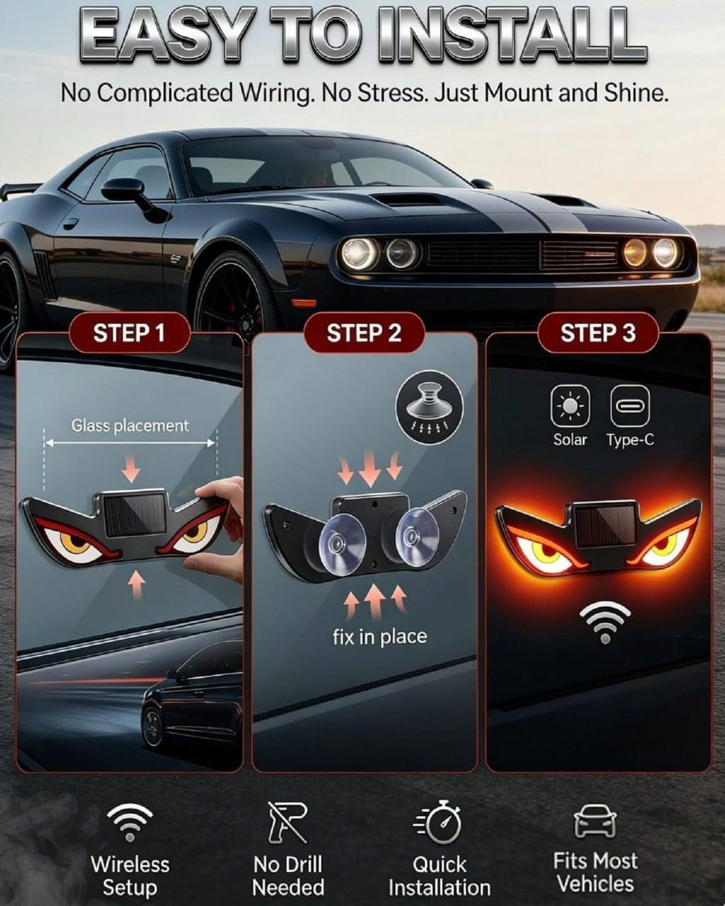 Devil's Eyes LED Car Light