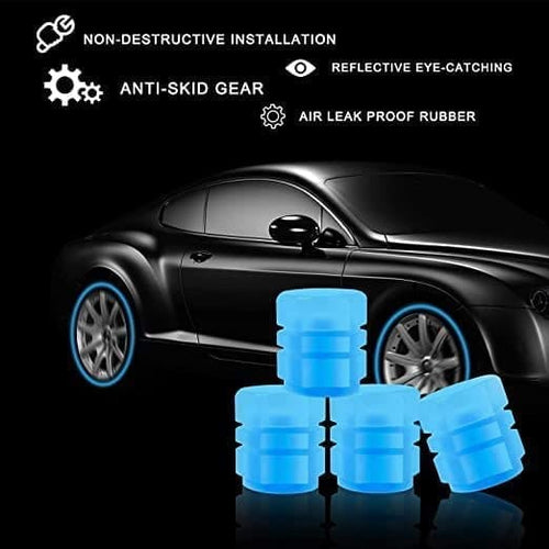 Car tyre value cap Green,Yellow ,Blue ,Red