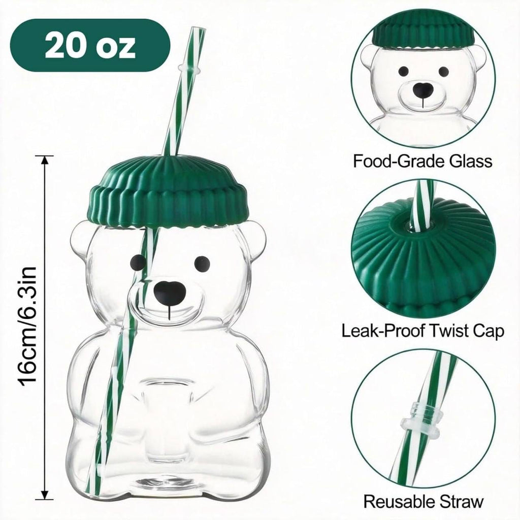 Bear shaped Glass Cup (Starbuck edition)