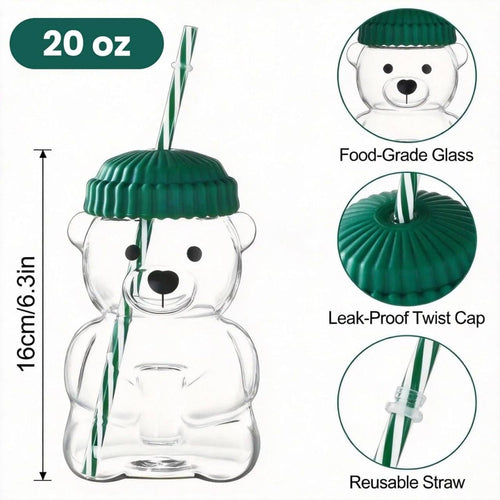 Bear shaped Glass Cup (Starbuck edition)
