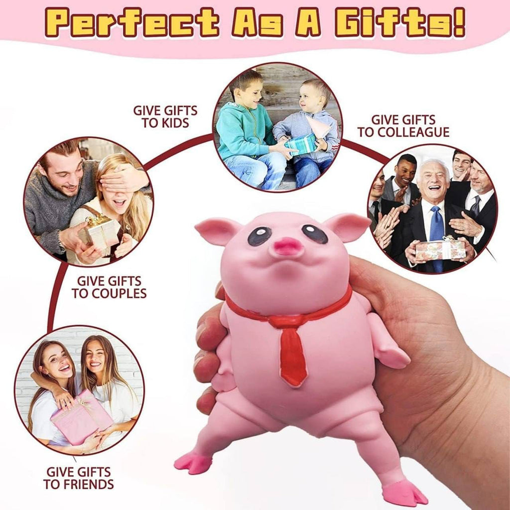Pink Squishy Pig Stress Relief Toy