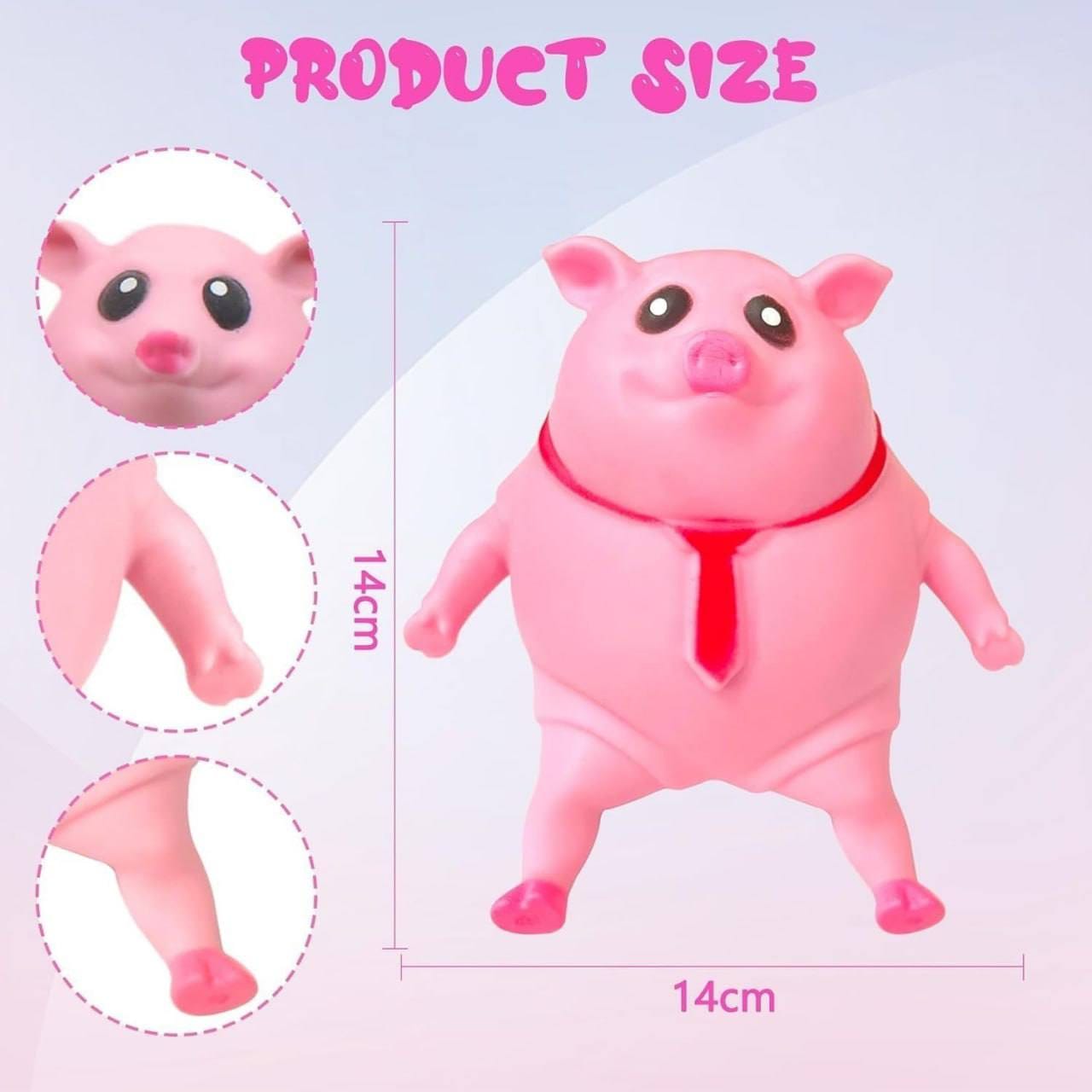 Pink Squishy Pig Stress Relief Toy