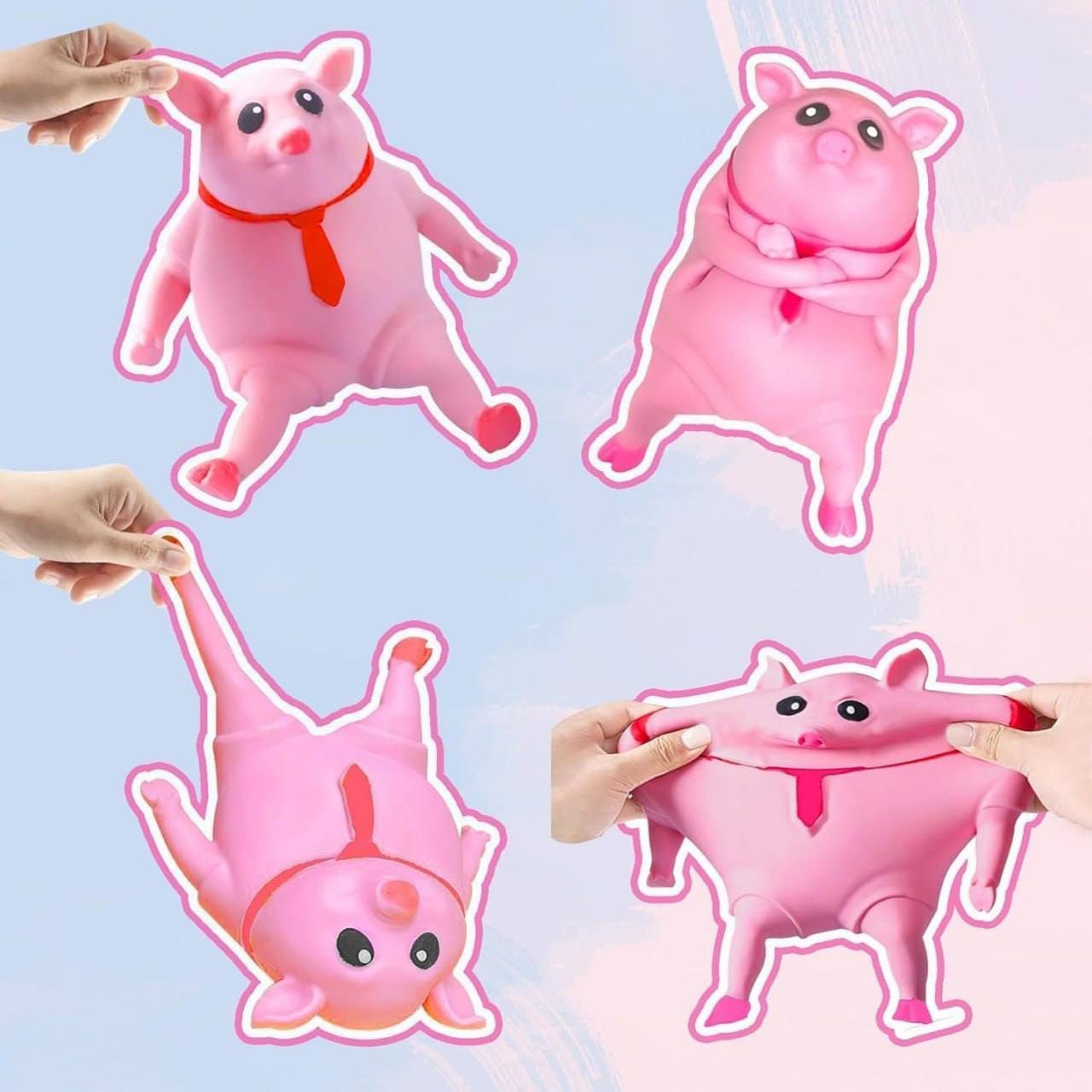 Pink Squishy Pig Stress Relief Toy