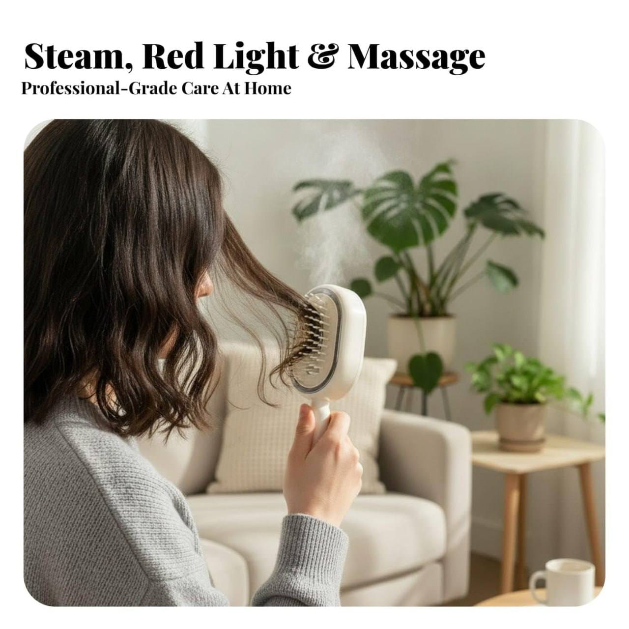 ✨ Handheld Steam Hair Brush Comb