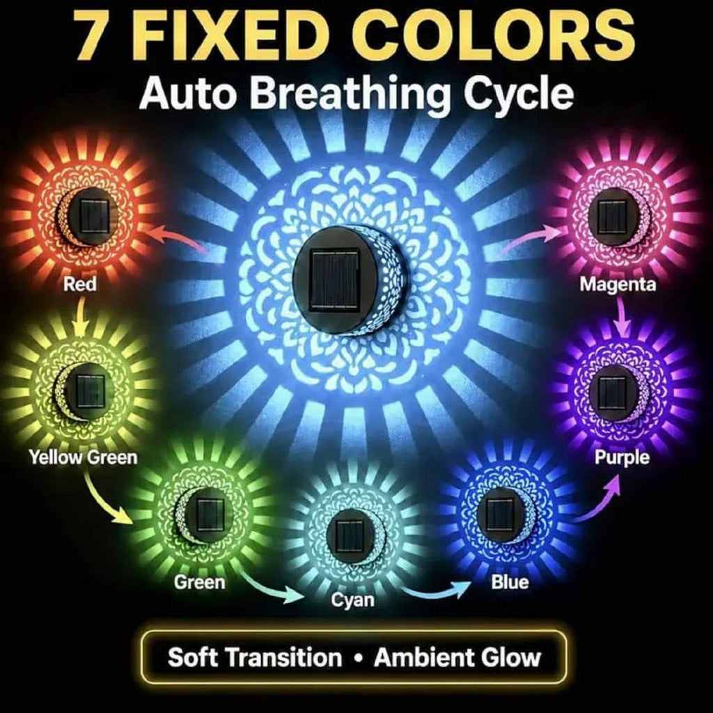 ☀️ Solar Mandala Fence Light